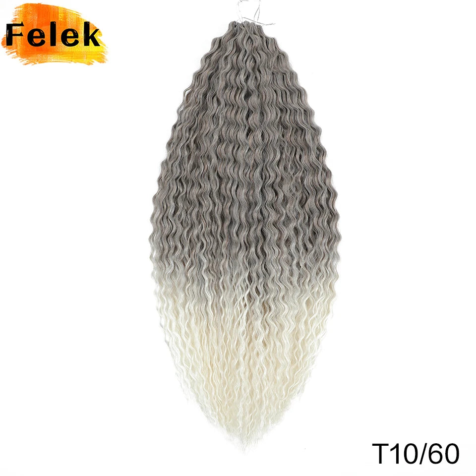 3Pcs Synthetic Ariel Water Wave Twist Curl Braiding Hair