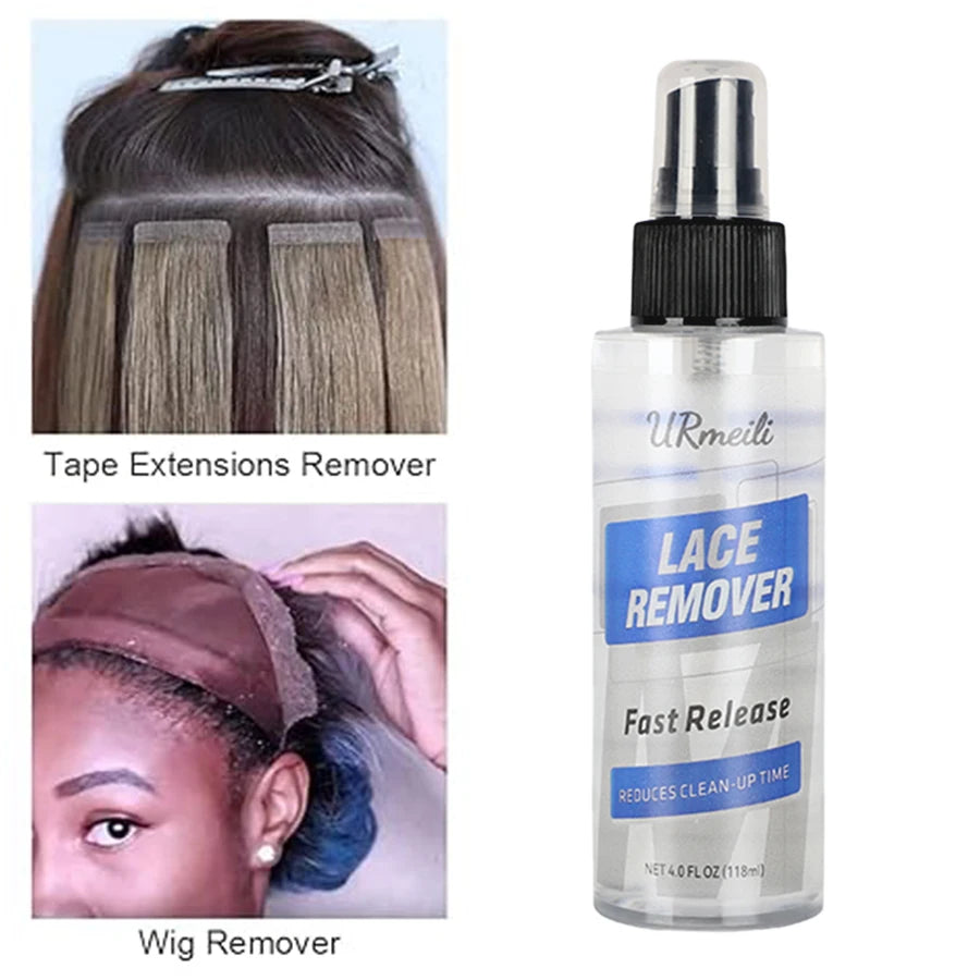 Hair Extensions & Adhesive Tape Remover Spray - Fast-Acting, Gentle, Non-Greasy Formula