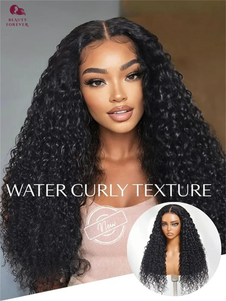 NEW Water Curly Human Hair Wig - Wear and Go Glueless