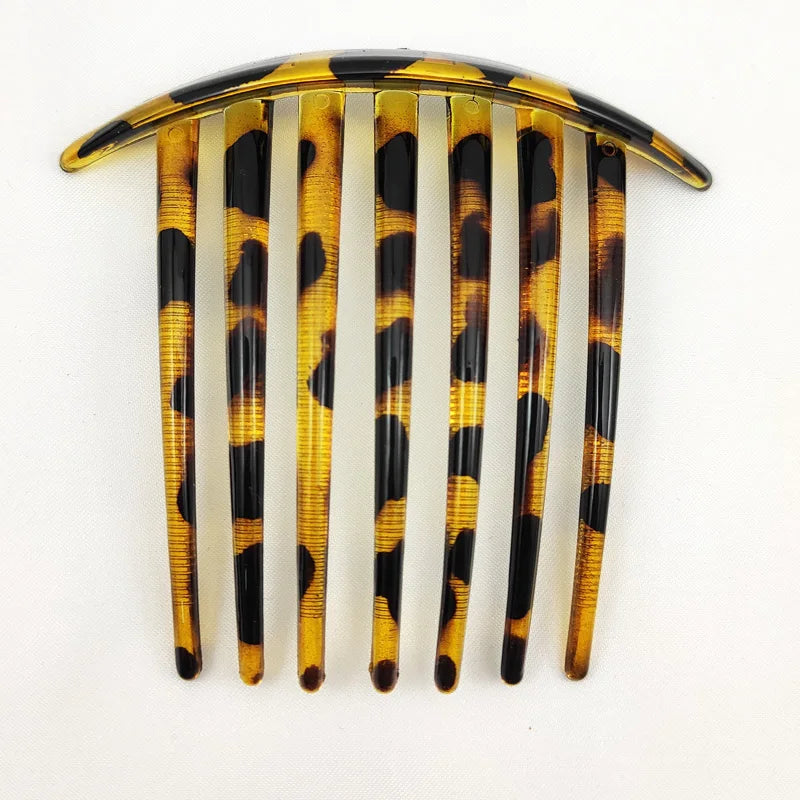 Long Tooth Plastic Leopard Hair Comb