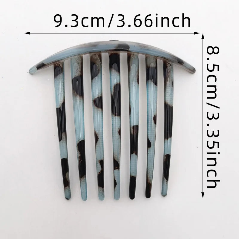 Long Tooth Plastic Leopard Hair Comb