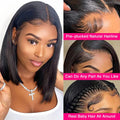 Natural Straight Bob Wig Lace Front Human Hair Wig