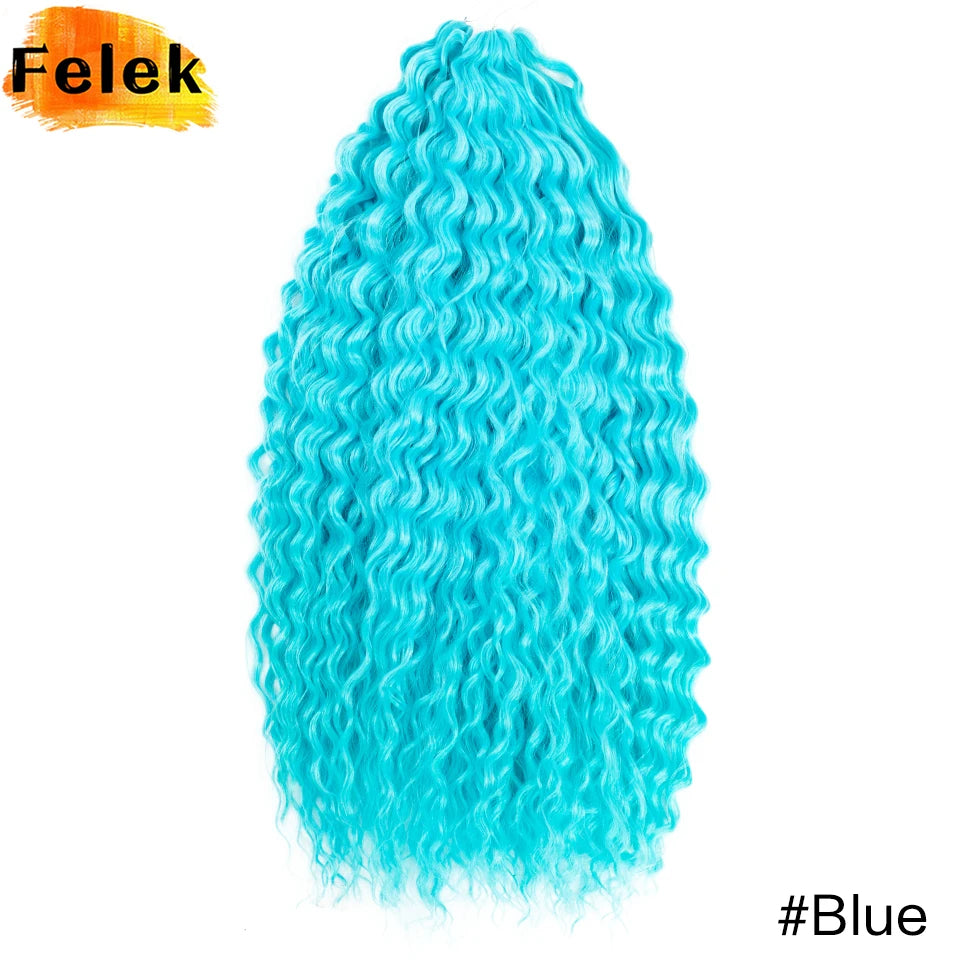 3Pcs Synthetic Ariel Water Wave Twist Curl Braiding Hair