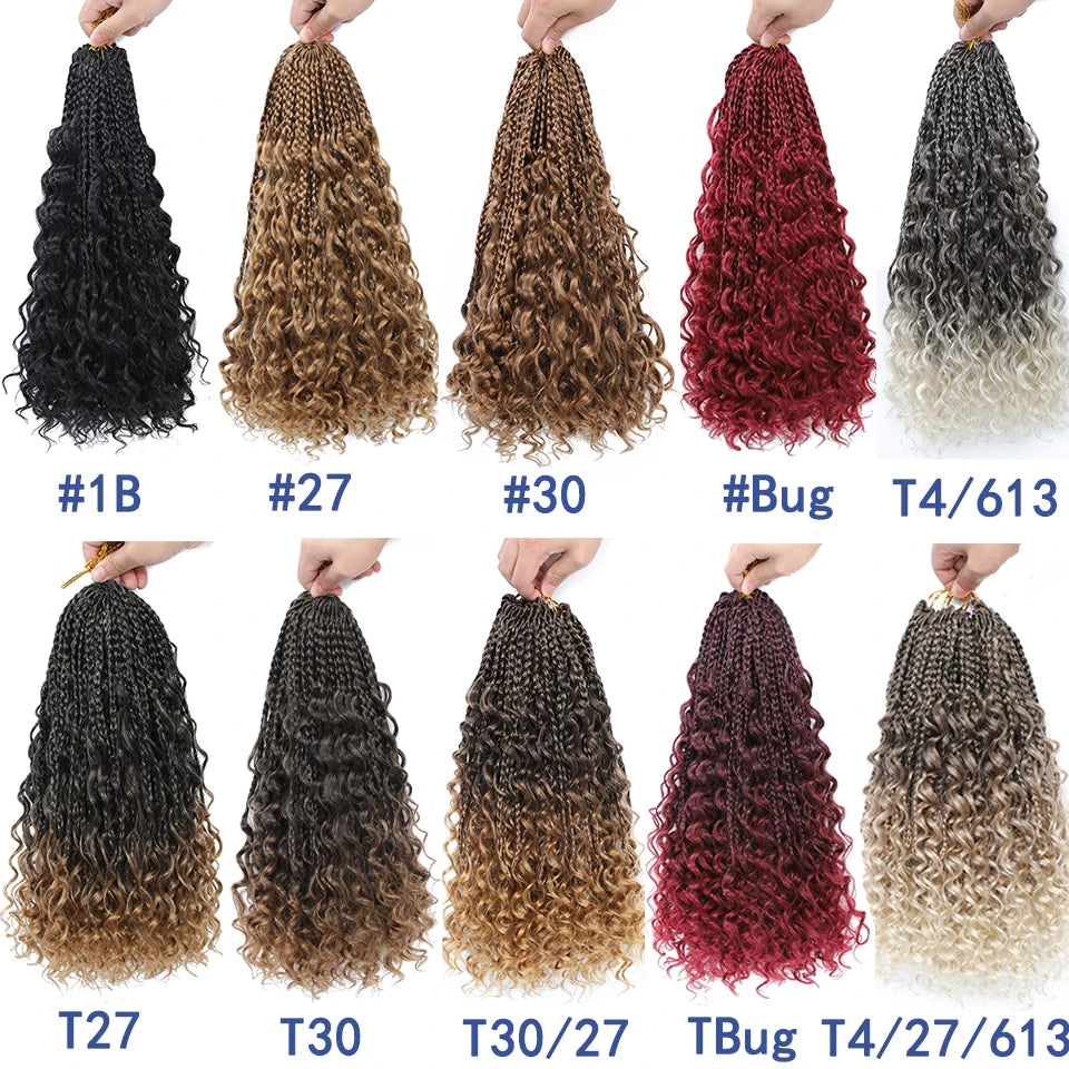 Box Crochet Braids Curly End Bundles - Pre-looped