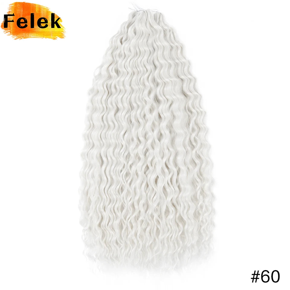 3Pcs Synthetic Ariel Water Wave Twist Curl Braiding Hair