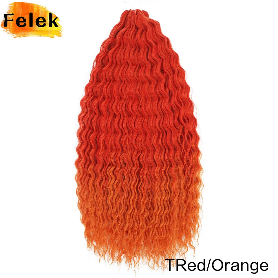 3Pcs Synthetic Ariel Water Wave Twist Curl Braiding Hair
