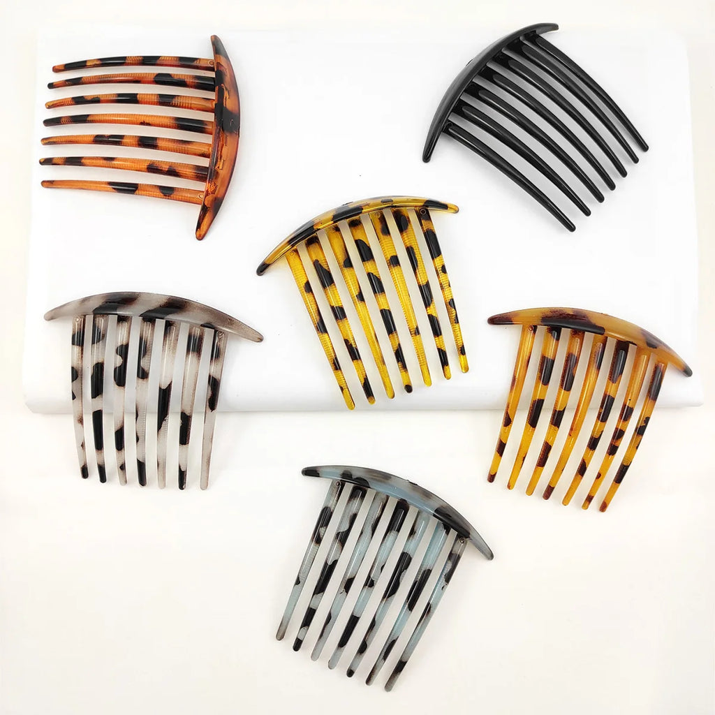 Long Tooth Plastic Leopard Hair Comb