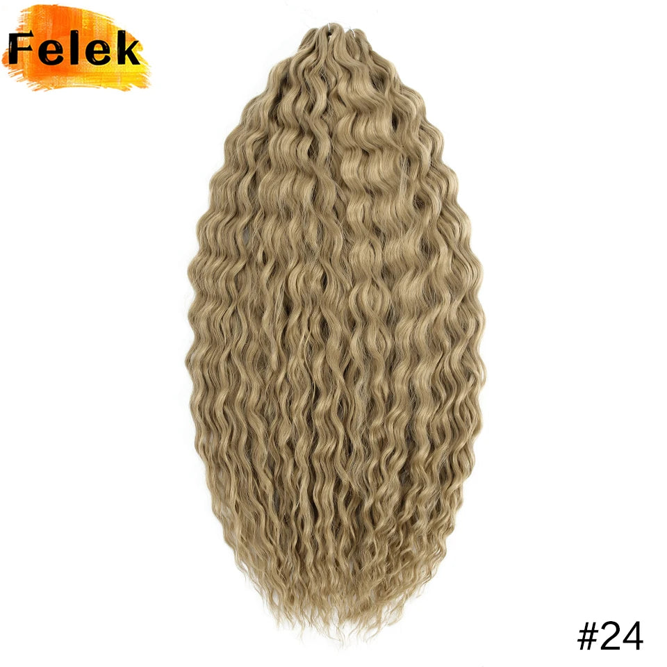 3Pcs Synthetic Ariel Water Wave Twist Curl Braiding Hair