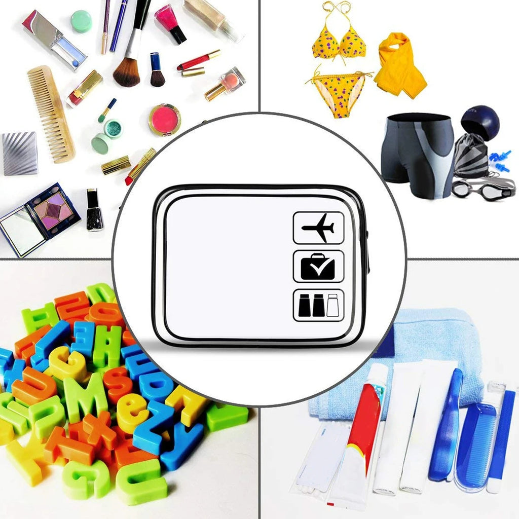 YANZAI Clear Waterproof Zipper Organizer Travel Bag