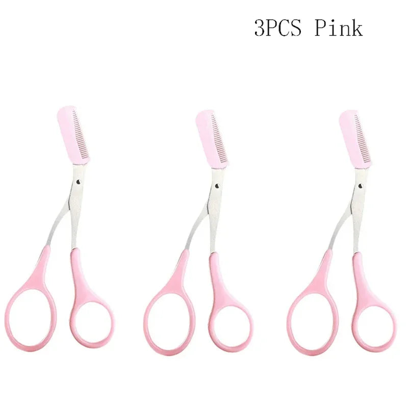 4pc Stainless Steel Eyebrow Shaping Scissors with Comb