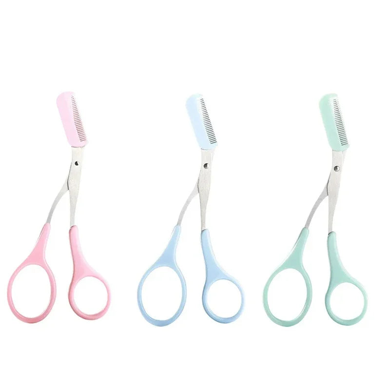 4pc Stainless Steel Eyebrow Shaping Scissors with Comb