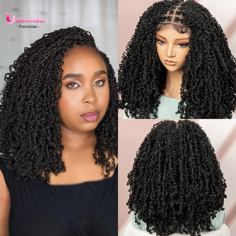 Passion Braided Synthetic Wig Synthetic - Yanki Twist Full Lace Knotless Box Braids with Baby Hair