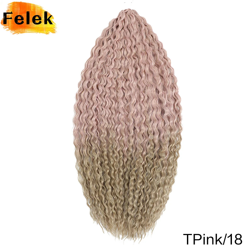 3Pcs Synthetic Ariel Water Wave Twist Curl Braiding Hair