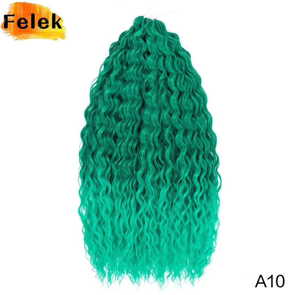 3Pcs Synthetic Ariel Water Wave Twist Curl Braiding Hair