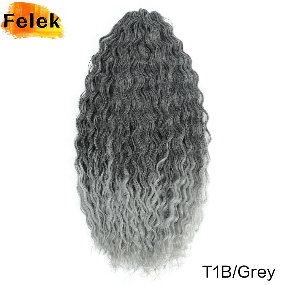 3Pcs Synthetic Ariel Water Wave Twist Curl Braiding Hair