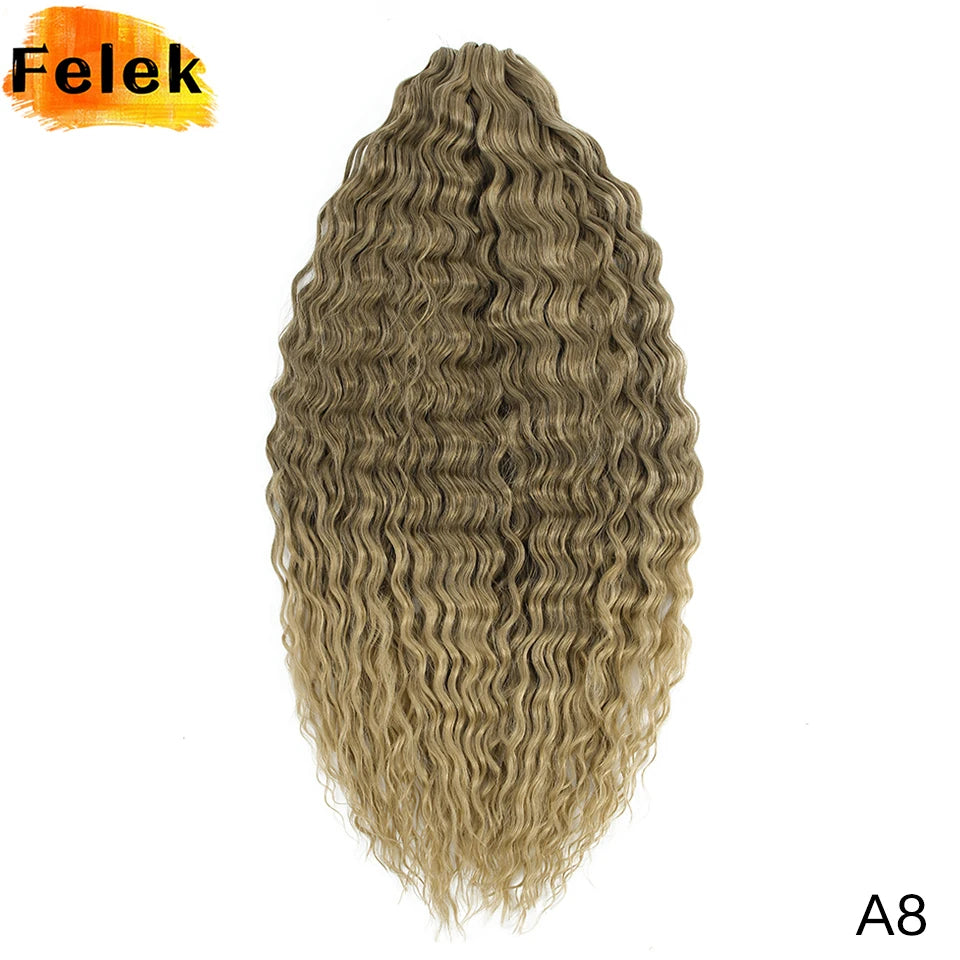 3Pcs Synthetic Ariel Water Wave Twist Curl Braiding Hair
