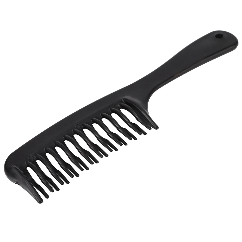 Black Double Row Tooth Detangler Hair Comb