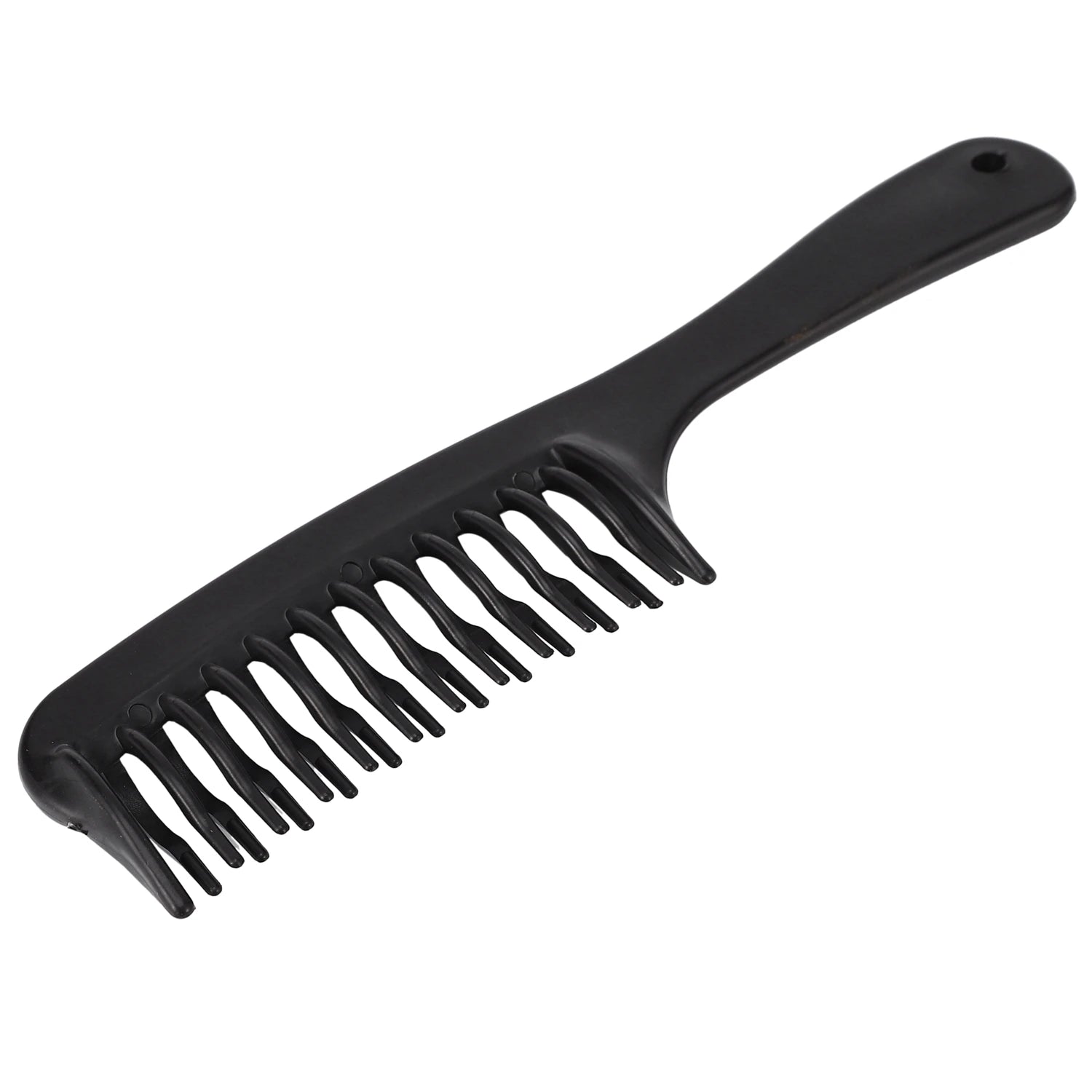 Black Double Row Tooth Detangler Hair Comb