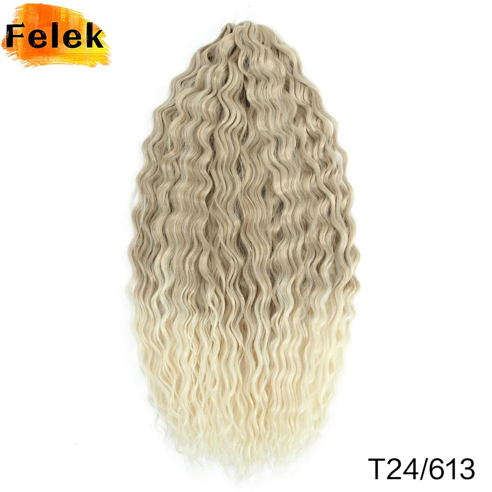 3Pcs Synthetic Ariel Water Wave Twist Curl Braiding Hair