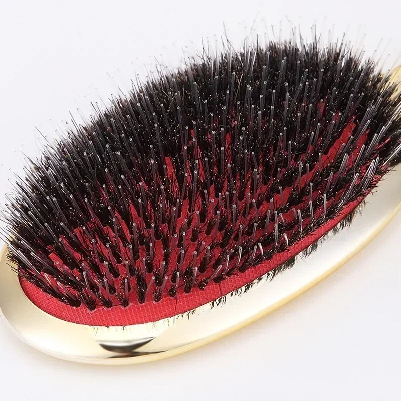 Boar Bristle Comb Massage Hair Brush