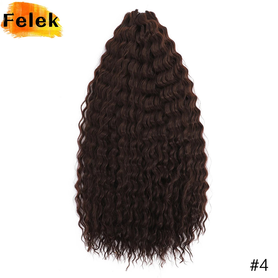 3Pcs Synthetic Ariel Water Wave Twist Curl Braiding Hair