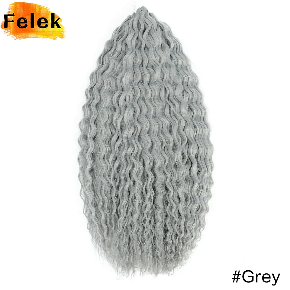 3Pcs Synthetic Ariel Water Wave Twist Curl Braiding Hair