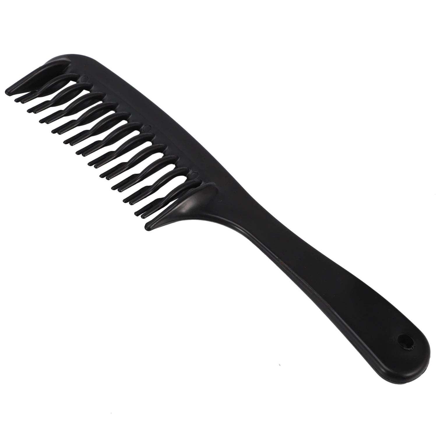 Black Double Row Tooth Detangler Hair Comb