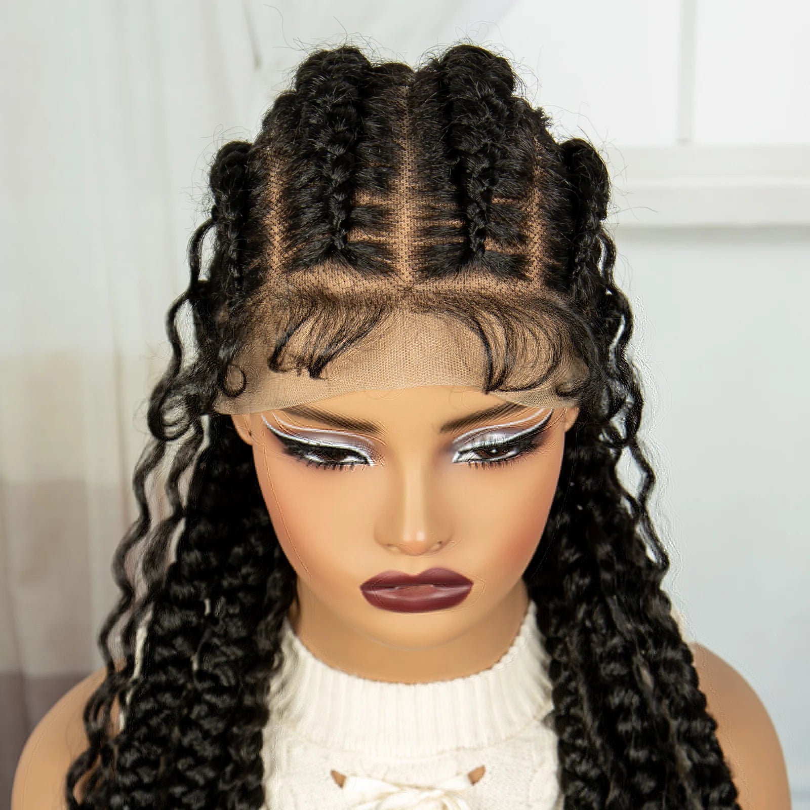 Cornrow Braided Synthetic Lace Front Wig