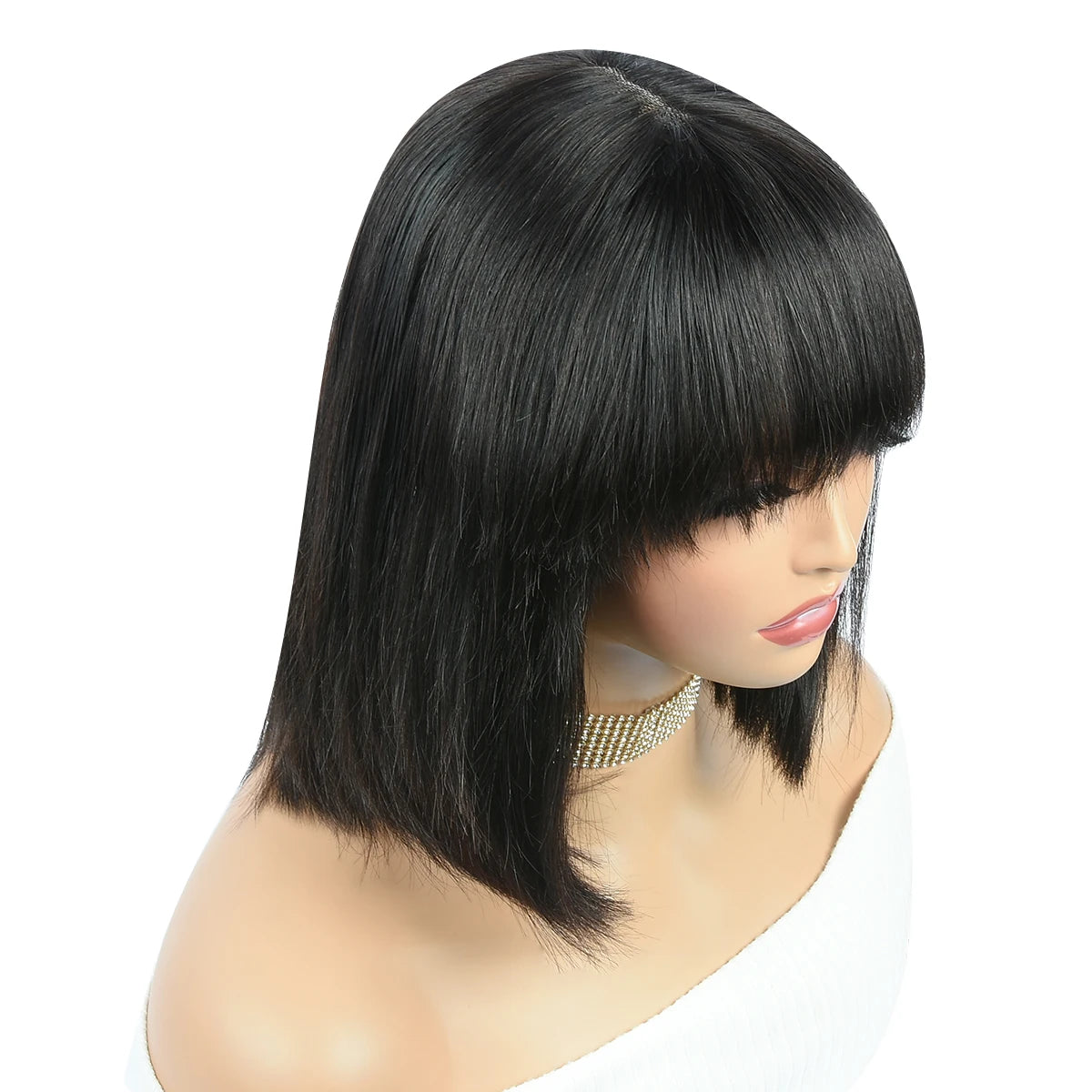 10" Lace Bob Wigs With Bangs