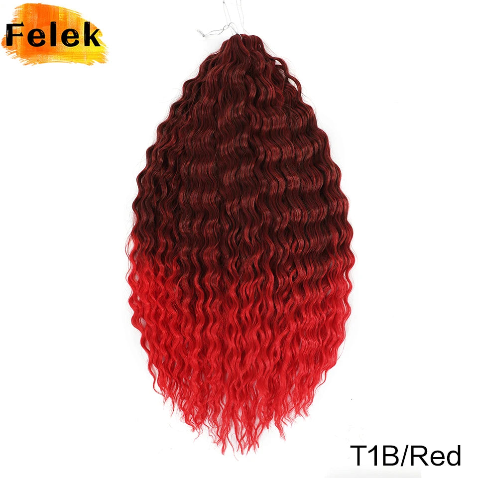 3Pcs Synthetic Ariel Water Wave Twist Curl Braiding Hair