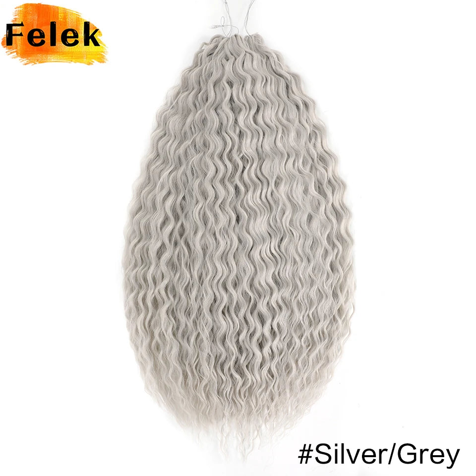 3Pcs Synthetic Ariel Water Wave Twist Curl Braiding Hair