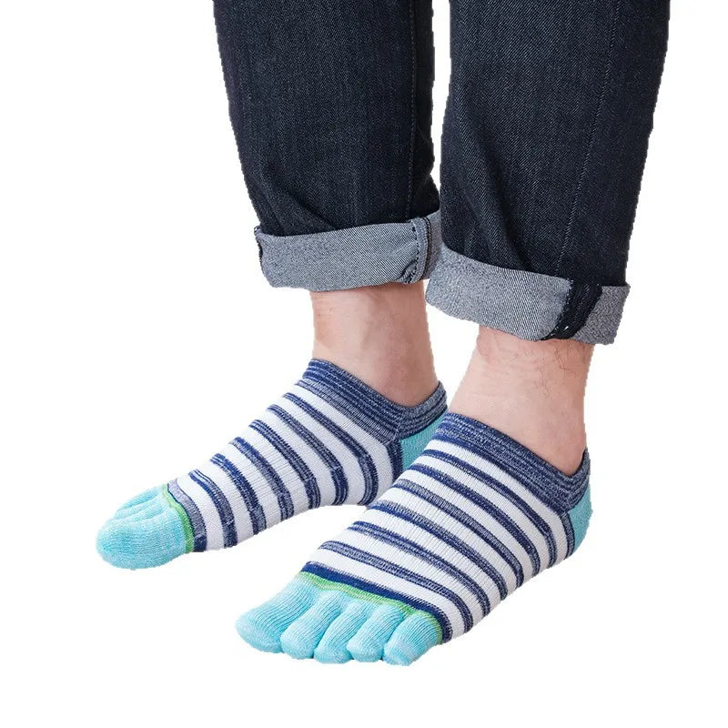 Low Cut Ankle Cotton Toe Socks