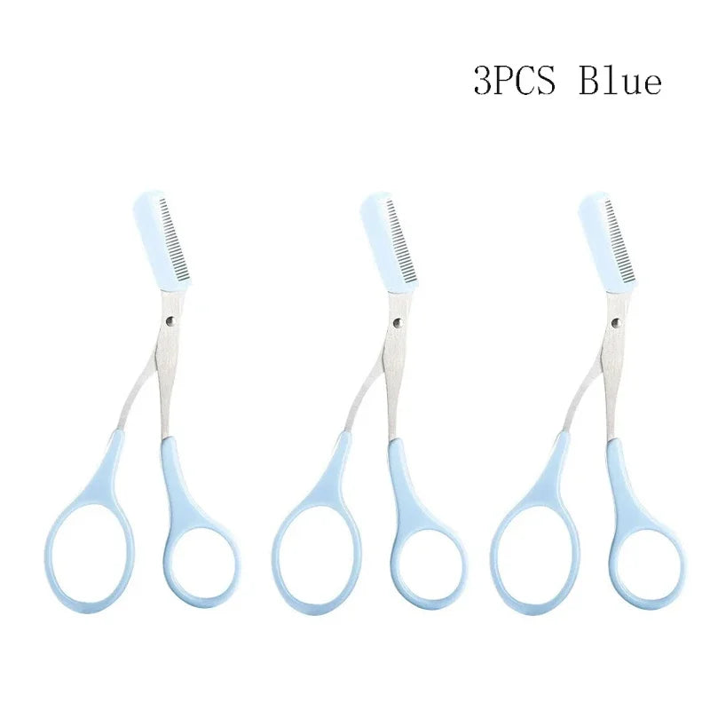 4pc Stainless Steel Eyebrow Shaping Scissors with Comb