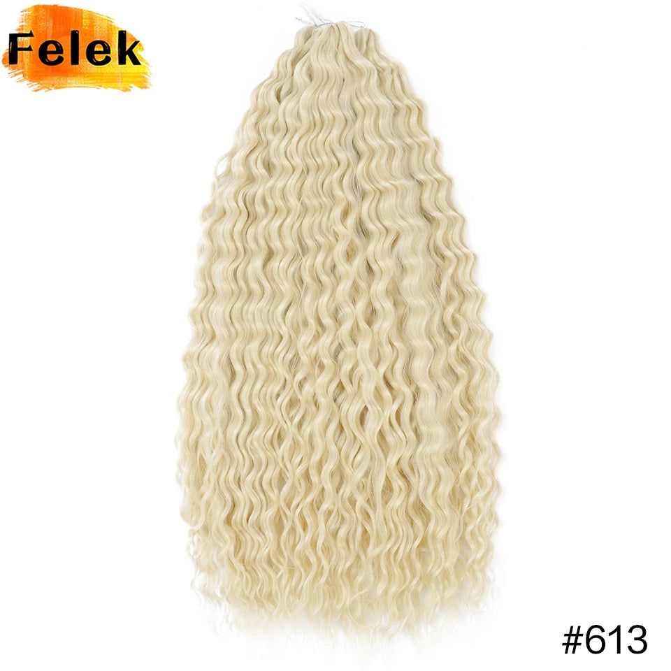 3Pcs Synthetic Ariel Water Wave Twist Curl Braiding Hair