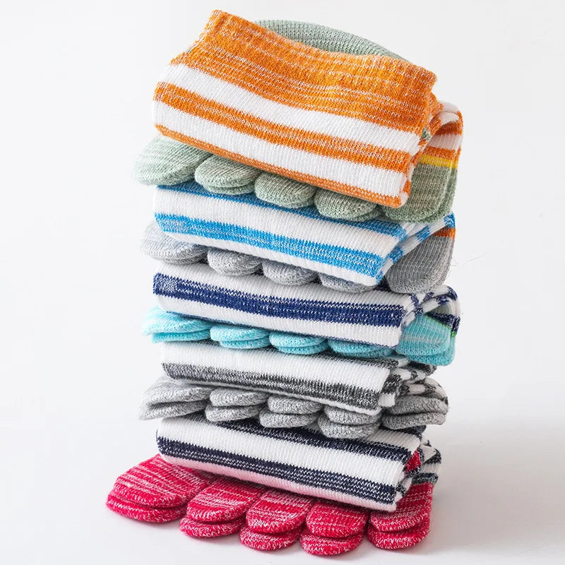 Low Cut Ankle Cotton Toe Socks