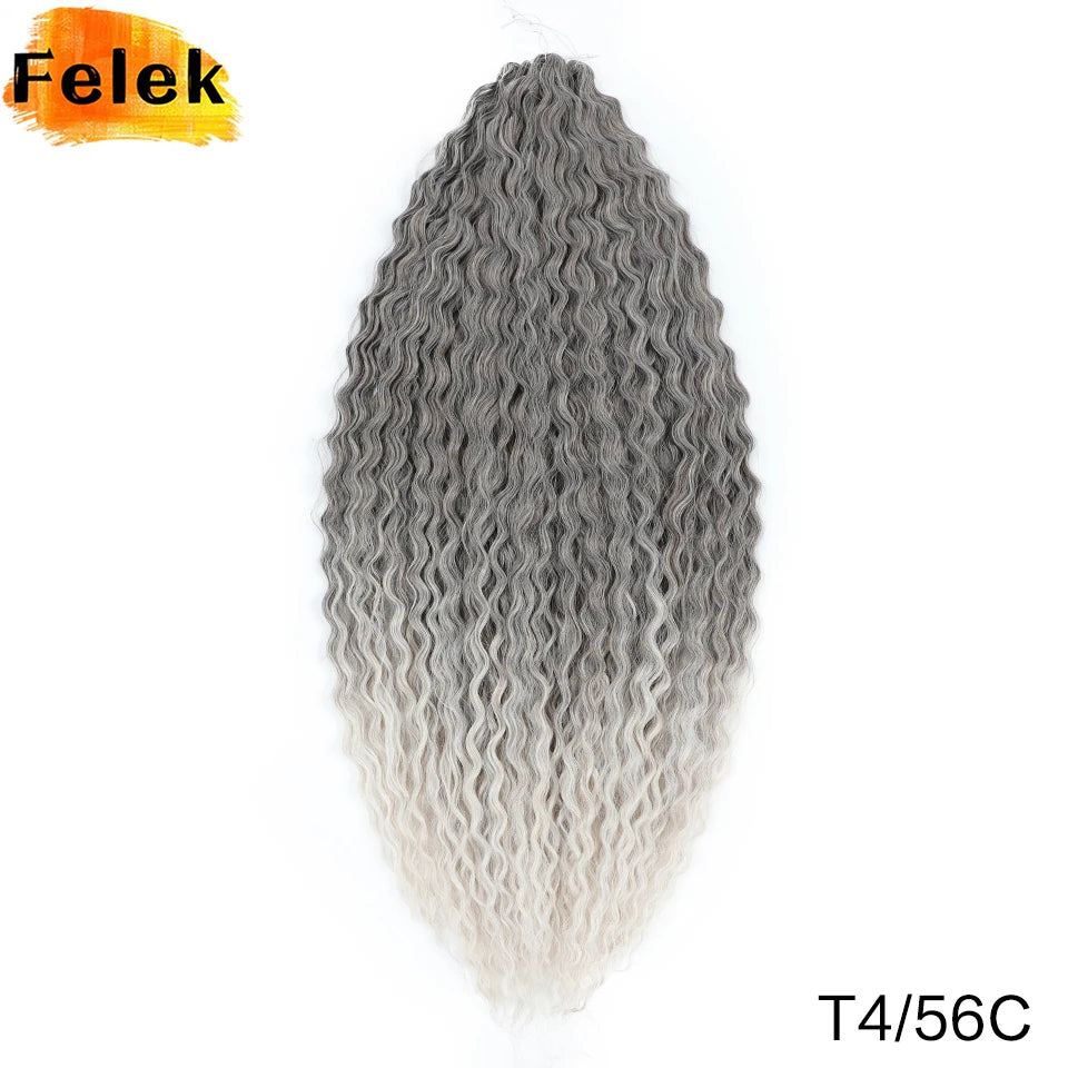 3Pcs Synthetic Ariel Water Wave Twist Curl Braiding Hair