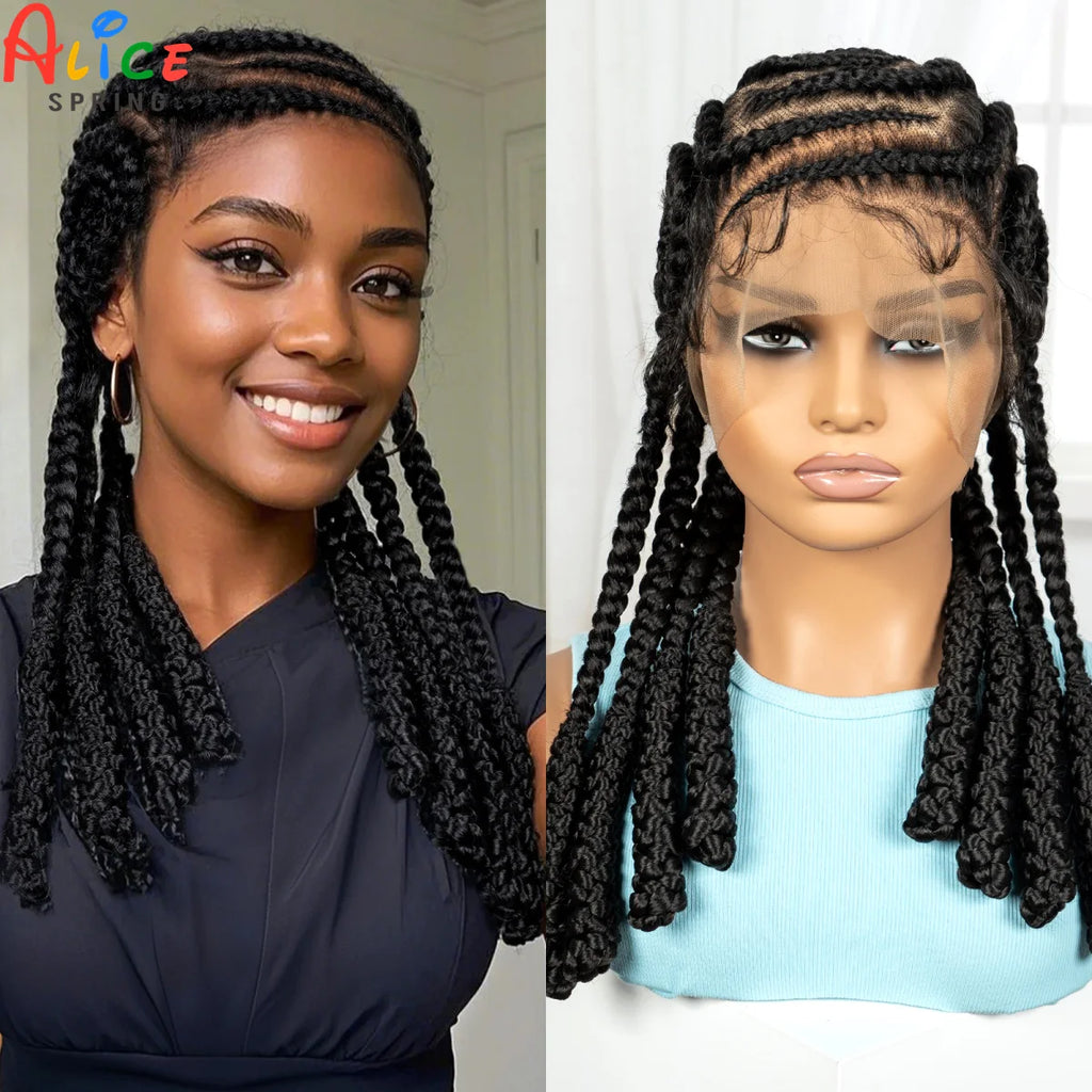 Cornrow Braided Synthetic Lace Front Wig