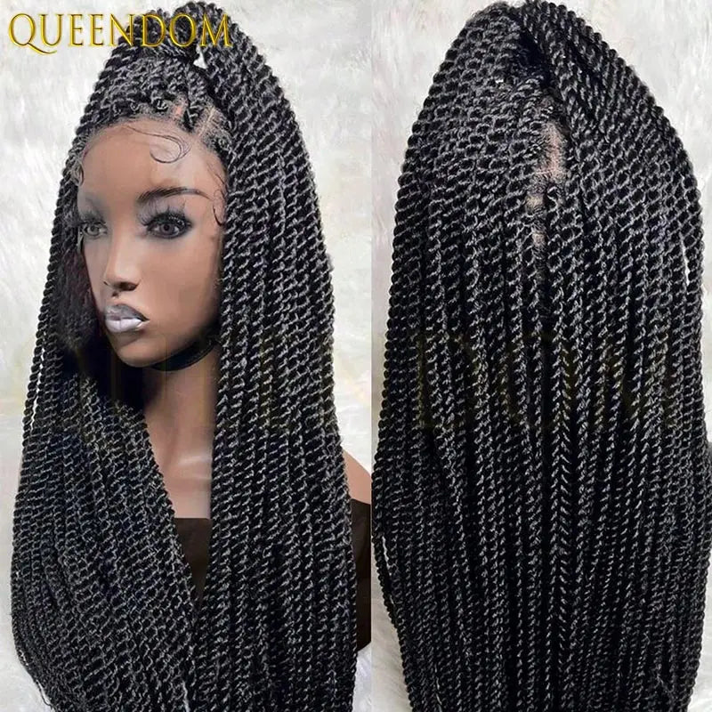 Senegalese Synthetic Twist Box Braided Lace Front Wig