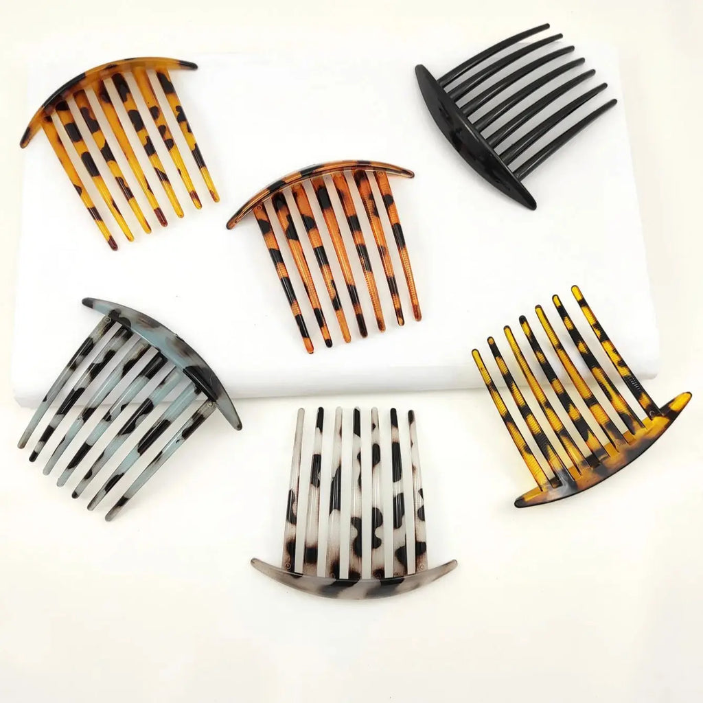 Long Tooth Plastic Leopard Hair Comb