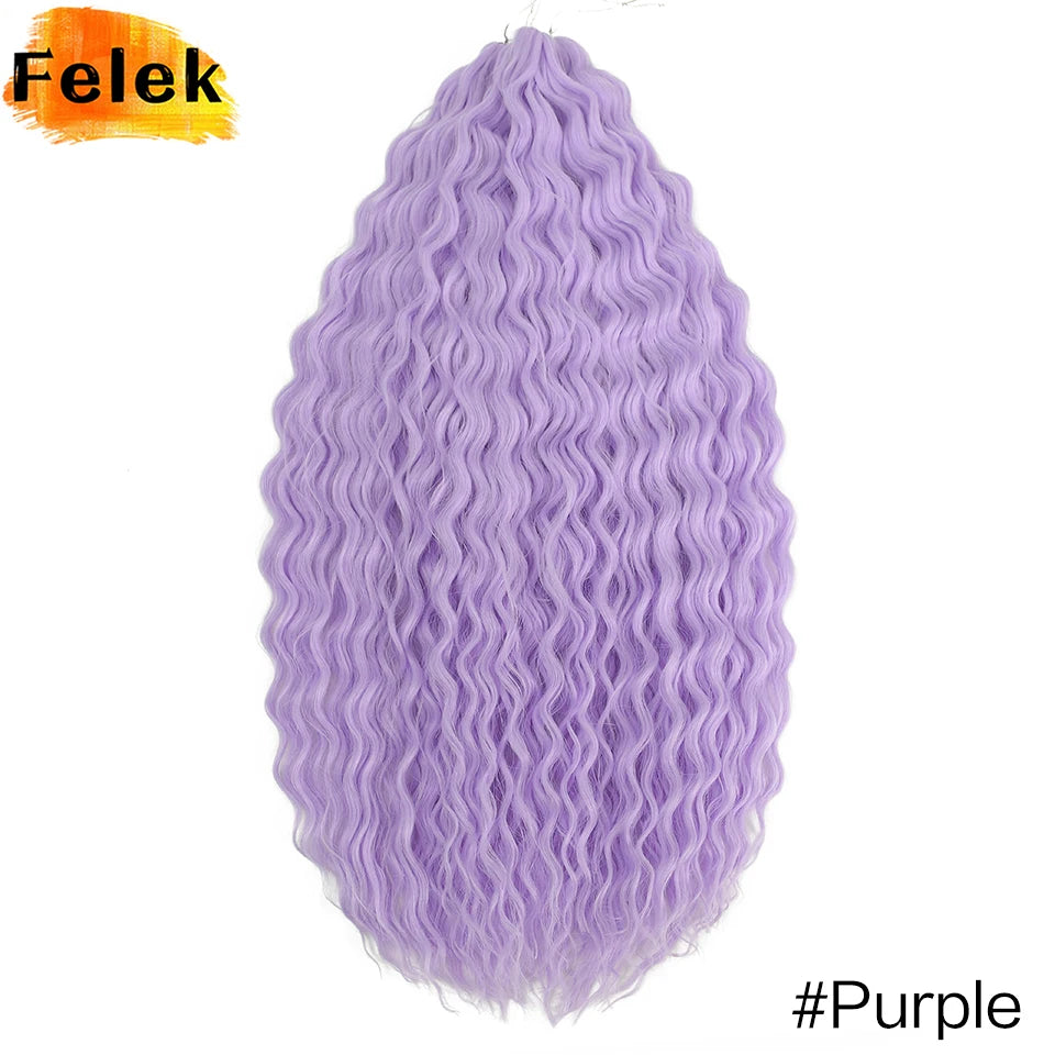 3Pcs Synthetic Ariel Water Wave Twist Curl Braiding Hair