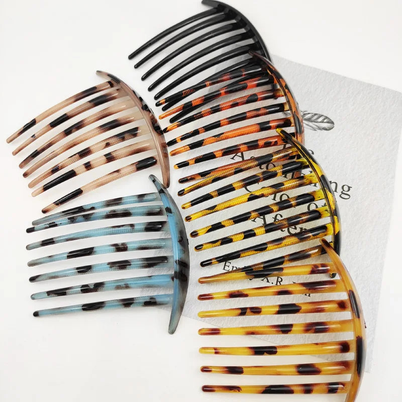 Long Tooth Plastic Leopard Hair Comb