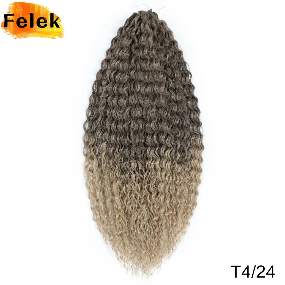 3Pcs Synthetic Ariel Water Wave Twist Curl Braiding Hair