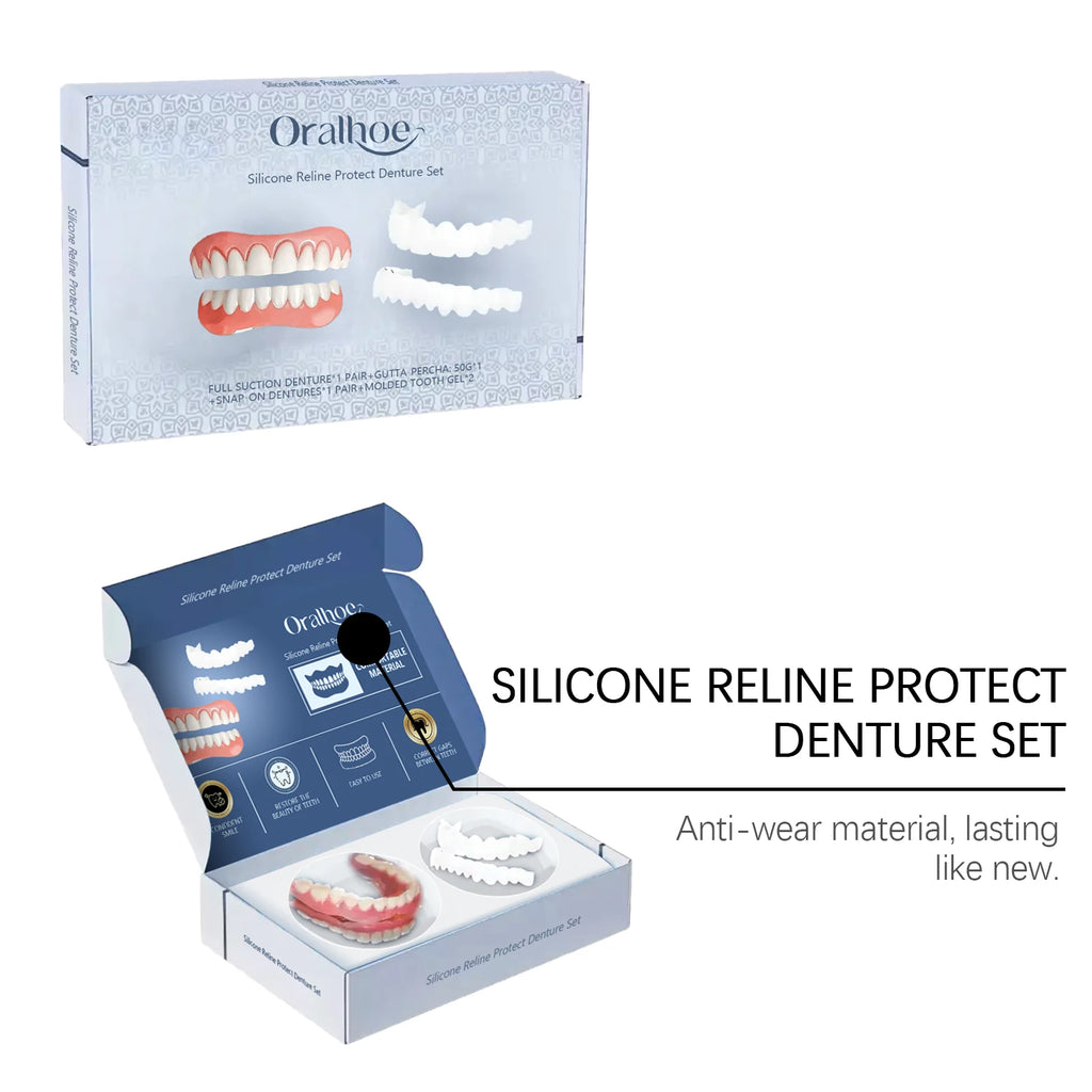 Oralhoe Silicone Adjustable False Teeth Denture Kit