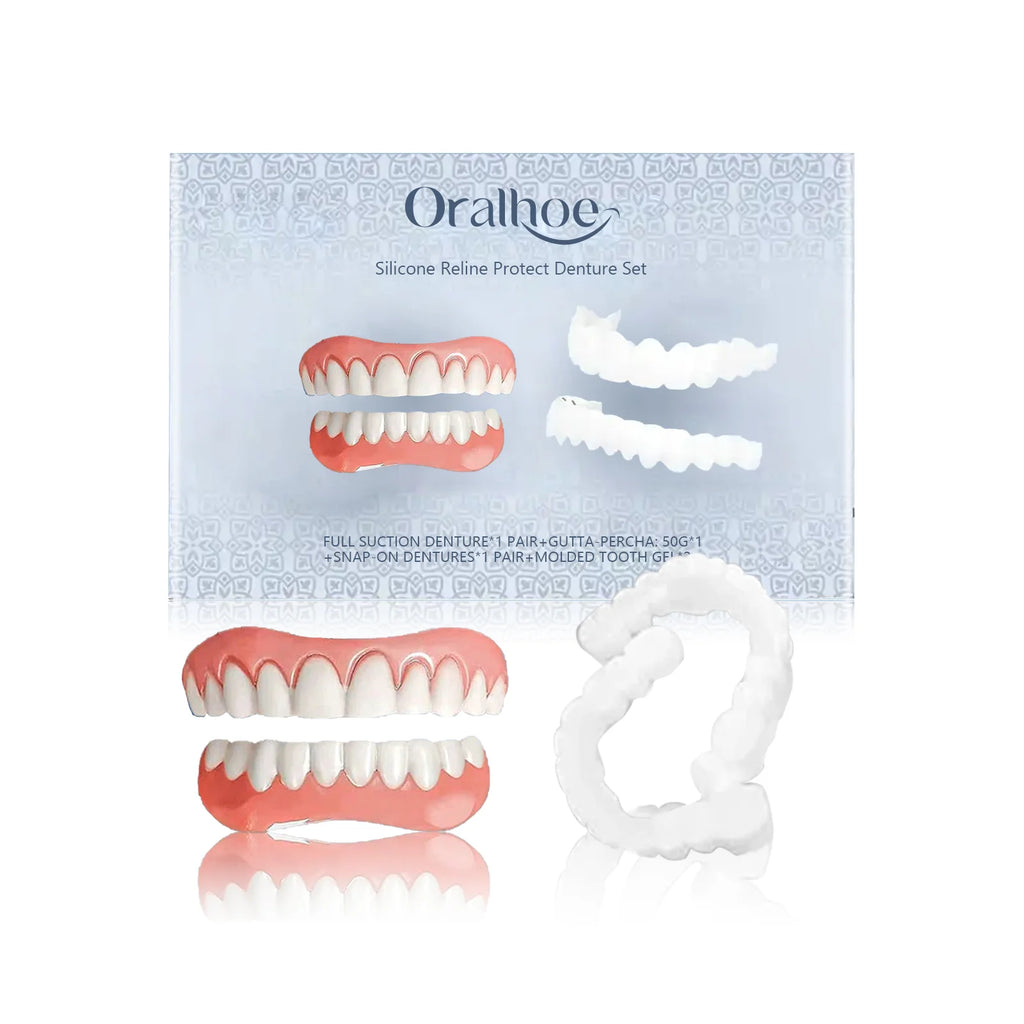 Oralhoe Silicone Adjustable False Teeth Denture Kit
