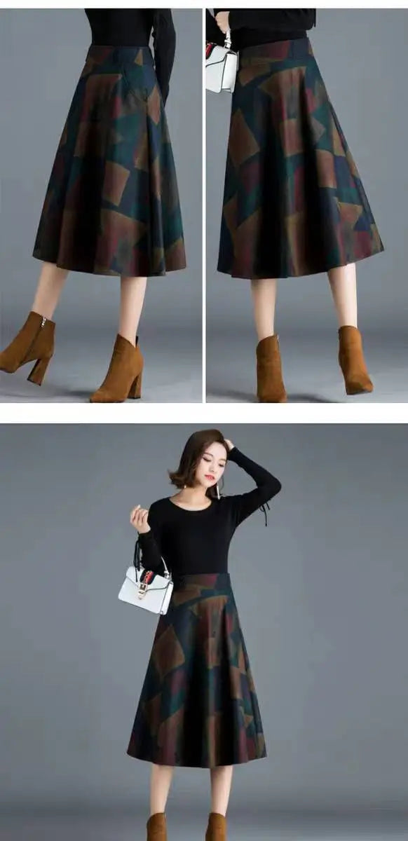 Women's A- line Winter Skirt