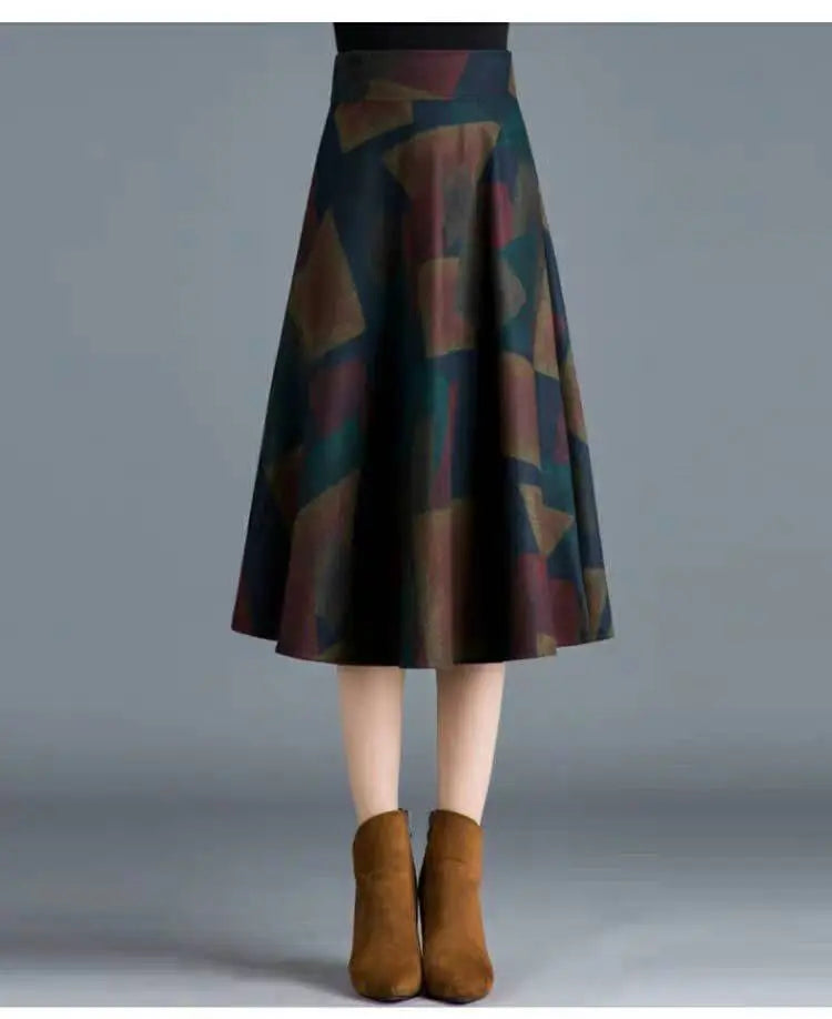 Women's A- line Winter Skirt