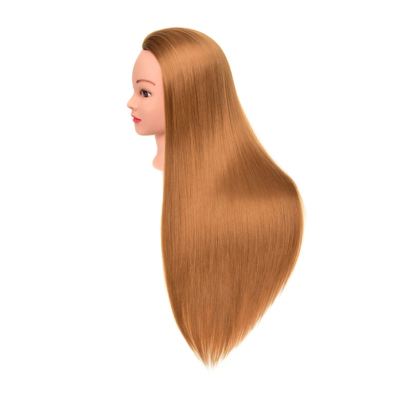 Professional Salon Hairdresser Training Mannequin Head Straight Style Human Hair for Haircut Braiding Practice Model Styling