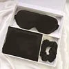 100% Mulberry Silk Sleep Set for Hair and Skin - Breathable Smooth Silk Pillowcase Eye Mask Headband and Scrunchies with Gift Box