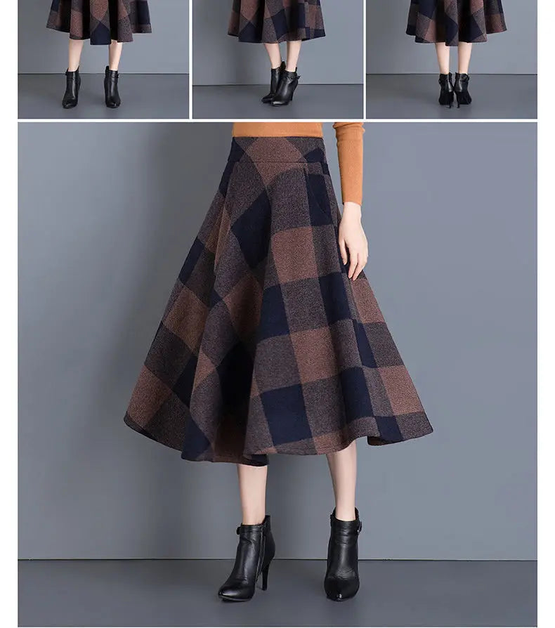 Women's A- line Winter Skirt