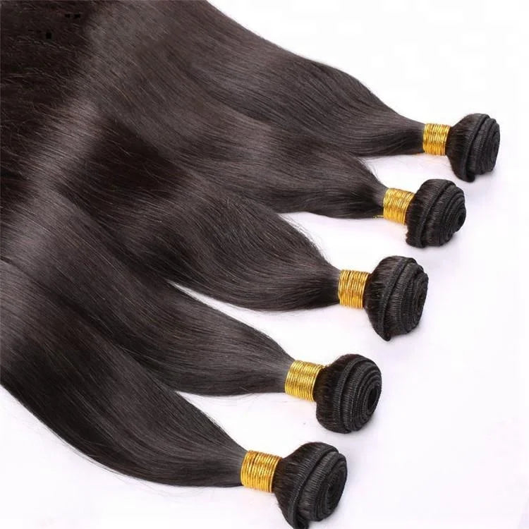 Human Hair Weave Bundles - Silky Straight Natural Color Hair Bundles